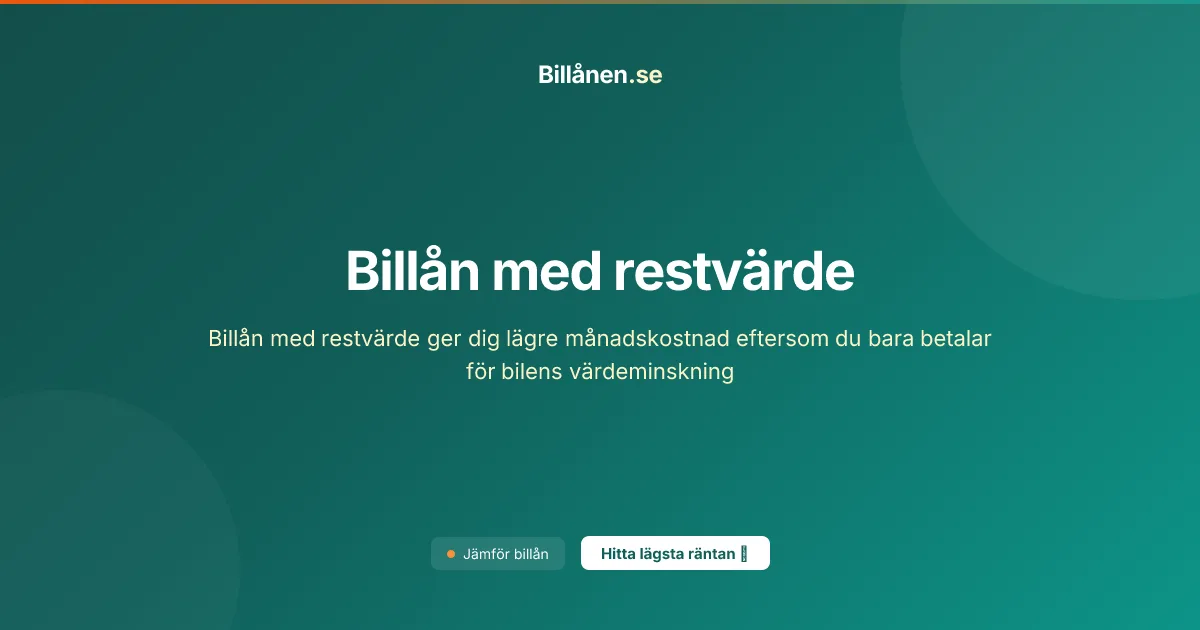 Billån med restvärde